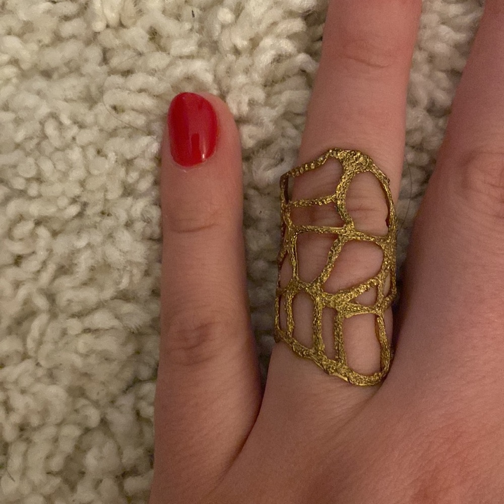 Gold Plated Statement Ring - image 2